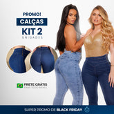 Kit 2 Calças Lipo Jeans Modeladoras - (DIRETO DA FÁBRICA)