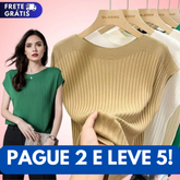 (KIT COM 5) Blusinha em Malha Viscoelástica [DESCONTO EXCLUSÍVO + FRETE GRÁTIS]