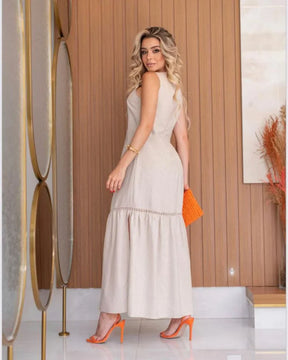 Vestido Longo de Linho Emily